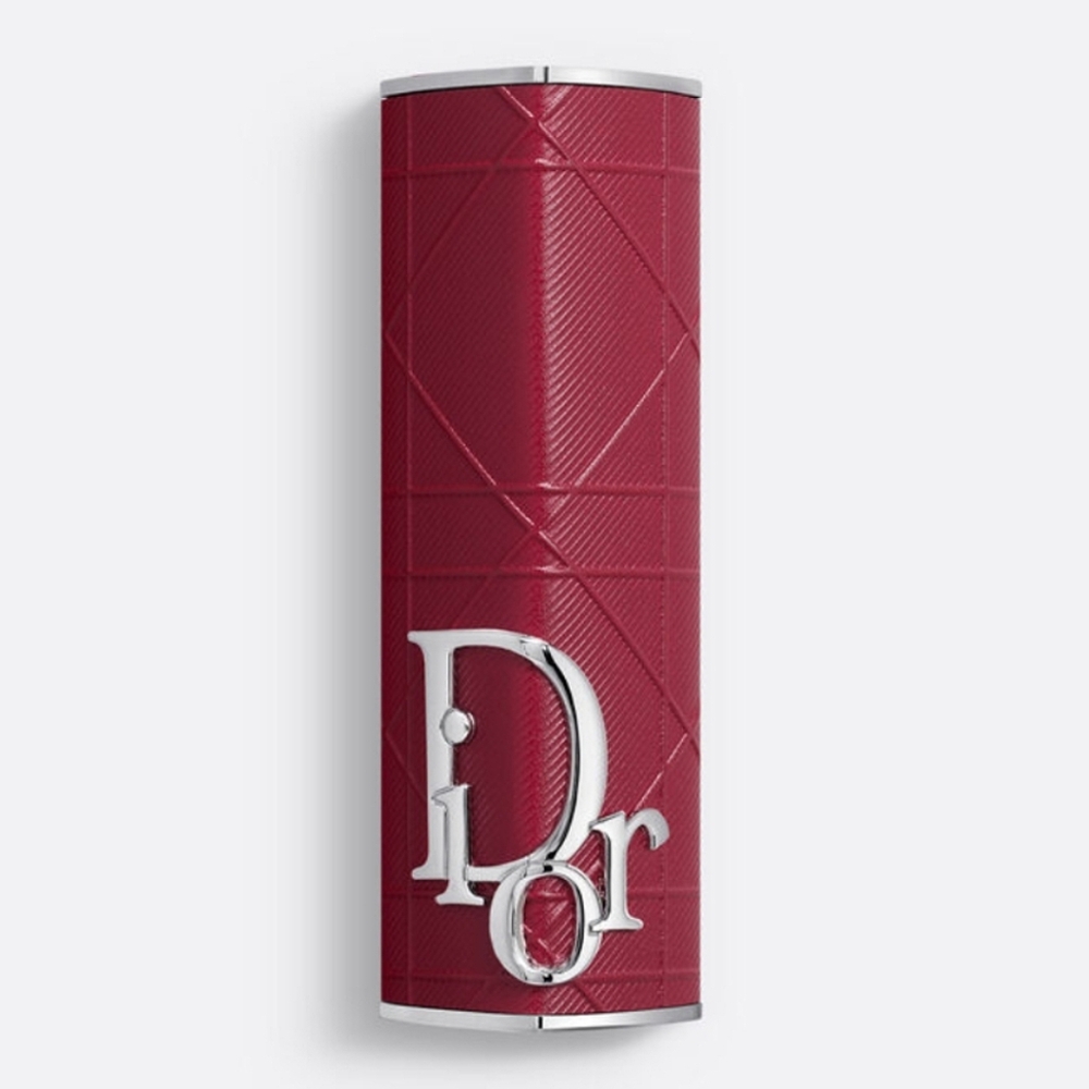Dior Addict Lipstick Case in Brick Cannage with Silver Detailing
